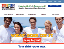 Tablet Screenshot of designshirts.com